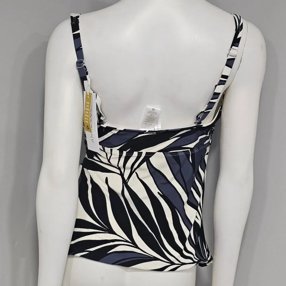 Anne Cole Draped-Front Tankini Top 38C/40B - Picture 4 of 9